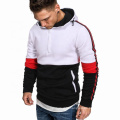 2021 Oversized  Autumn And Winter Large Size Loose Fleece Men's Sports Stitching Casual Hooded Pullover Men's plus-siz